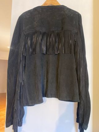 Chaqueta American Retro Flecos Negra