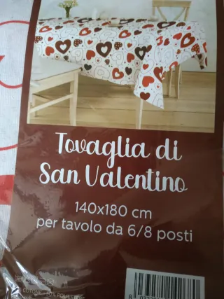 Tovaglia San Valentino + 2 Tazzine Brandani