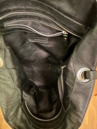 Bolso Piel Negro Mano Correa