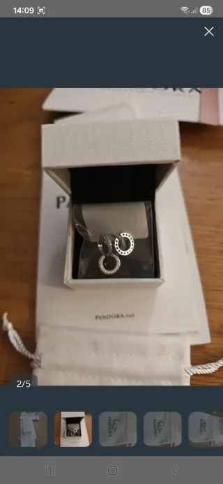 Pendientes Aro Doble Brillantes Pandora