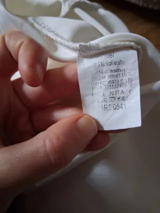 Mono blanco manga 3/4 cruzado