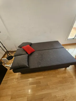 Sofá Cama Gris 3 Plazas IKEA