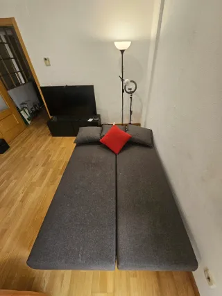 Sofá Cama Gris 3 Plazas IKEA