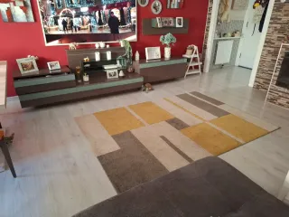 Alfombra 230x160 cm. Brig. Mostaza y gris