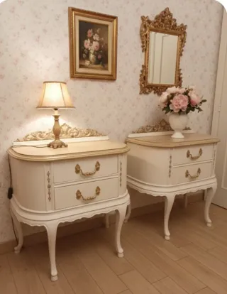 Pareja Mesitas Noche Luis XV