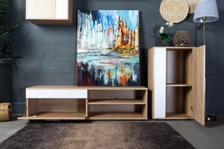 Conjunto de salón Blanco/cambria