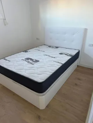 Canapé abatible tela y madera