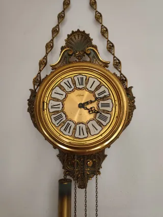 Reloj antiguo Lafuente de pared en bronce