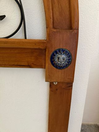 Cabecero de Madera Maciza y Hierro Forjado