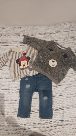 Conjunto Ropa Bebé Mickey y Oso