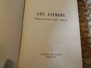 1983 Monografías Guerra España: Asedios