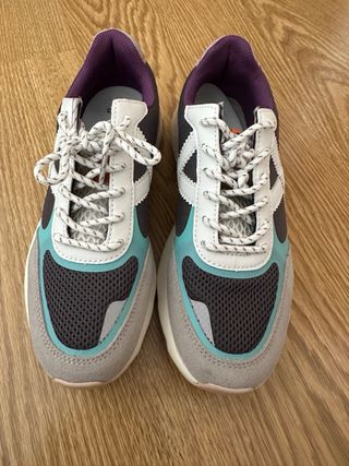 Zapatillas Munich Talla 37 Gris y Morado