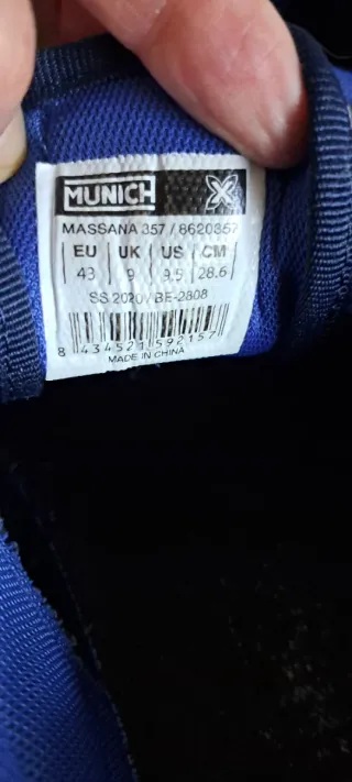 Zapatillas Munich Azul y Naranja