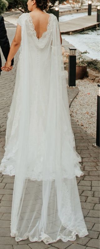 Vestido de Novia Encaje Talla 44 + Velo InNovias