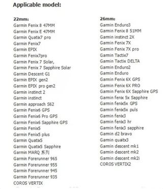 Correa para Garmin Fenix 26mm Blanca