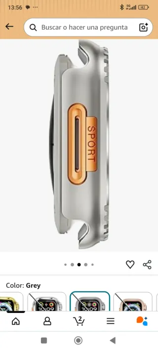 Carcasa protectora para Apple Watch 44mm Titanio