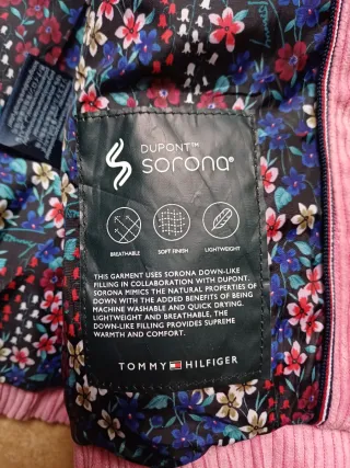 Abrigo Tommy Hilfiger Rosa Corduroy