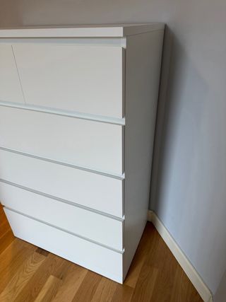 Cómoda Malm Ikea 6 cajones Blanca