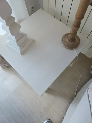 Mesa auxiliar blanca 55x55x51 cm