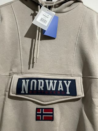 Sudadera Norway Canguro Beige Talla M