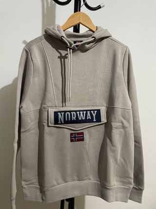Sudadera Norway Canguro Beige Talla M