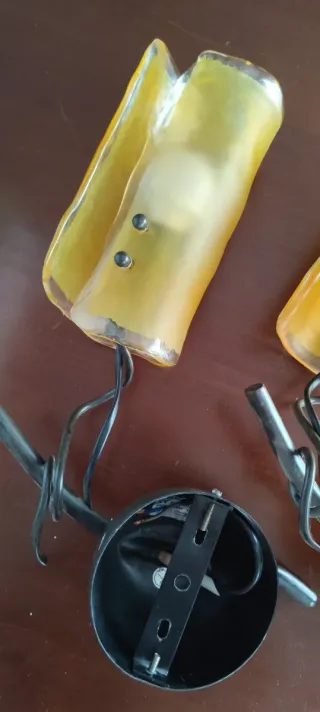 Apliques de pared metal y cristal