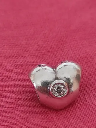 Pandora charm Corazón Circonitas Plata Original
