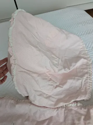 Funda y capota Pasito a Pasito rosa topos