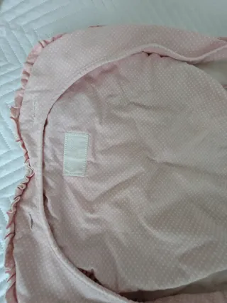 Funda y capota Pasito a Pasito rosa topos