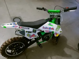 Minimoto Cross Infantil Verde y Blanca
