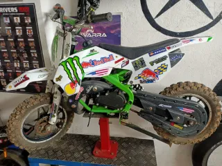 Minimoto Cross Infantil Verde y Blanca