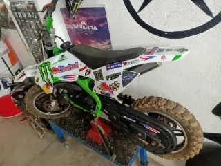 Minimoto Cross Infantil Verde y Blanca