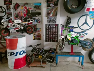 Minimoto Cross Infantil Verde y Blanca