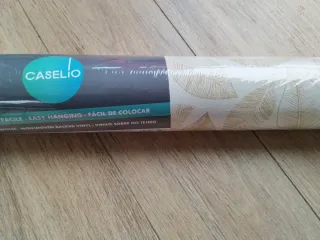 Papel Pared Bliss Caselio Beige y blanco