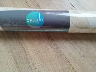 Papel Pared Bliss Caselio Beige y blanco