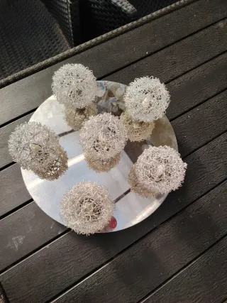 Luces decorativas de alambre plateado