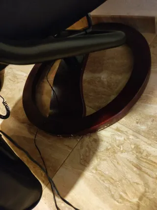 Sillón Masaje Cuero Sintético Negro