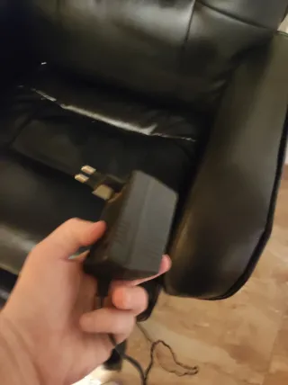 Sillón Masaje Cuero Sintético Negro