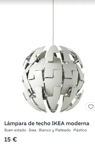 Lampara de Ikea en blanco diseño moderno,