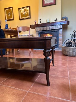 Mesa de centro madera y cristal