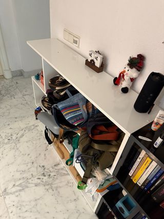 Mueble recibidor blanco madera