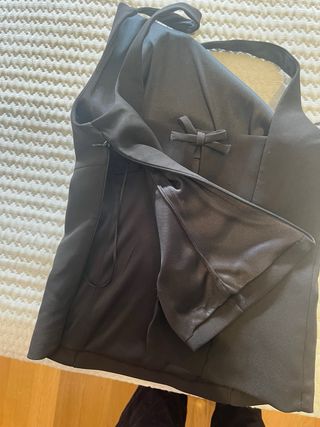 Top Corsé Negro Lazos Talla S