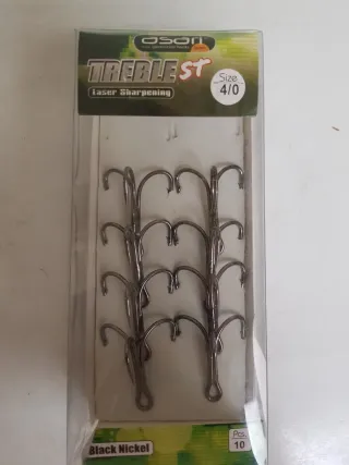 Anzuelos Asari Treble ST 4/0 Black Nickel