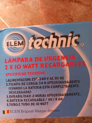 Lámpara de emergencia Elem Technic TL21OR