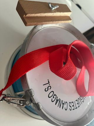 Tambor infantil azul con purpurina