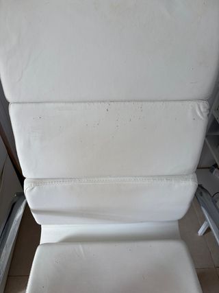 Silla de oficina ergonómica acolchada blanco roto