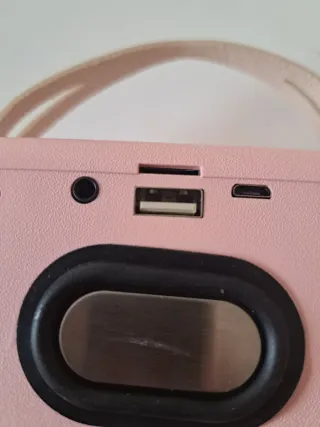 Altavoz Bluetooth Rosa y Dorado