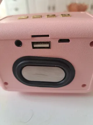 Altavoz Bluetooth Rosa y Dorado