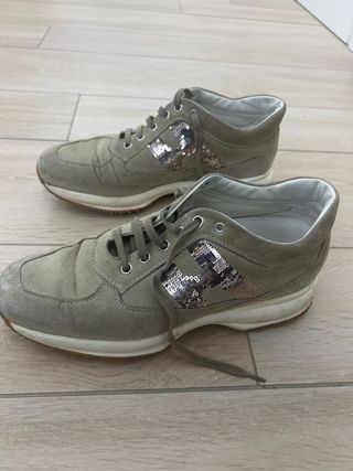 Scarpe Hogan donna beige/oro