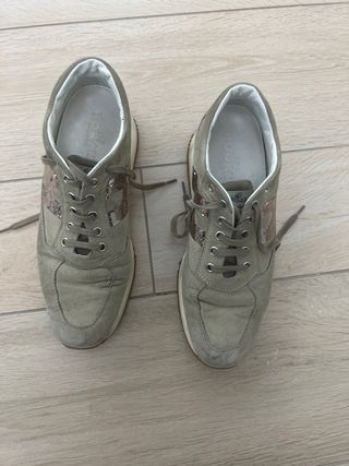 Scarpe Hogan donna beige/oro